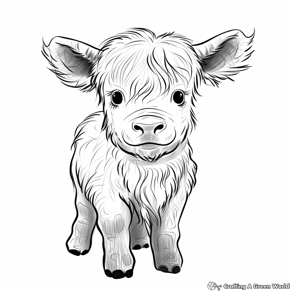 Highland cow coloring pages