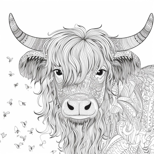 Premium ai image coloring pages for adults to print and color generative ai