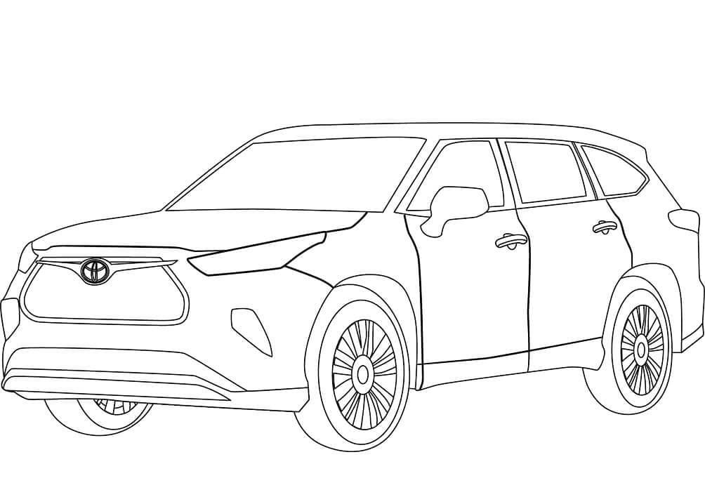 Toyota highlander coloring page