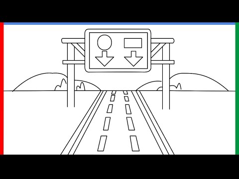 How to draw motorway emoji step by step for beginners