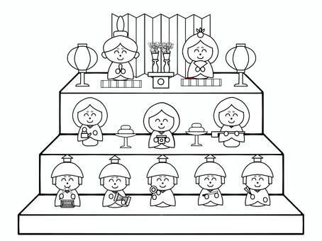 Free hinamatsuri coloring pages for kids
