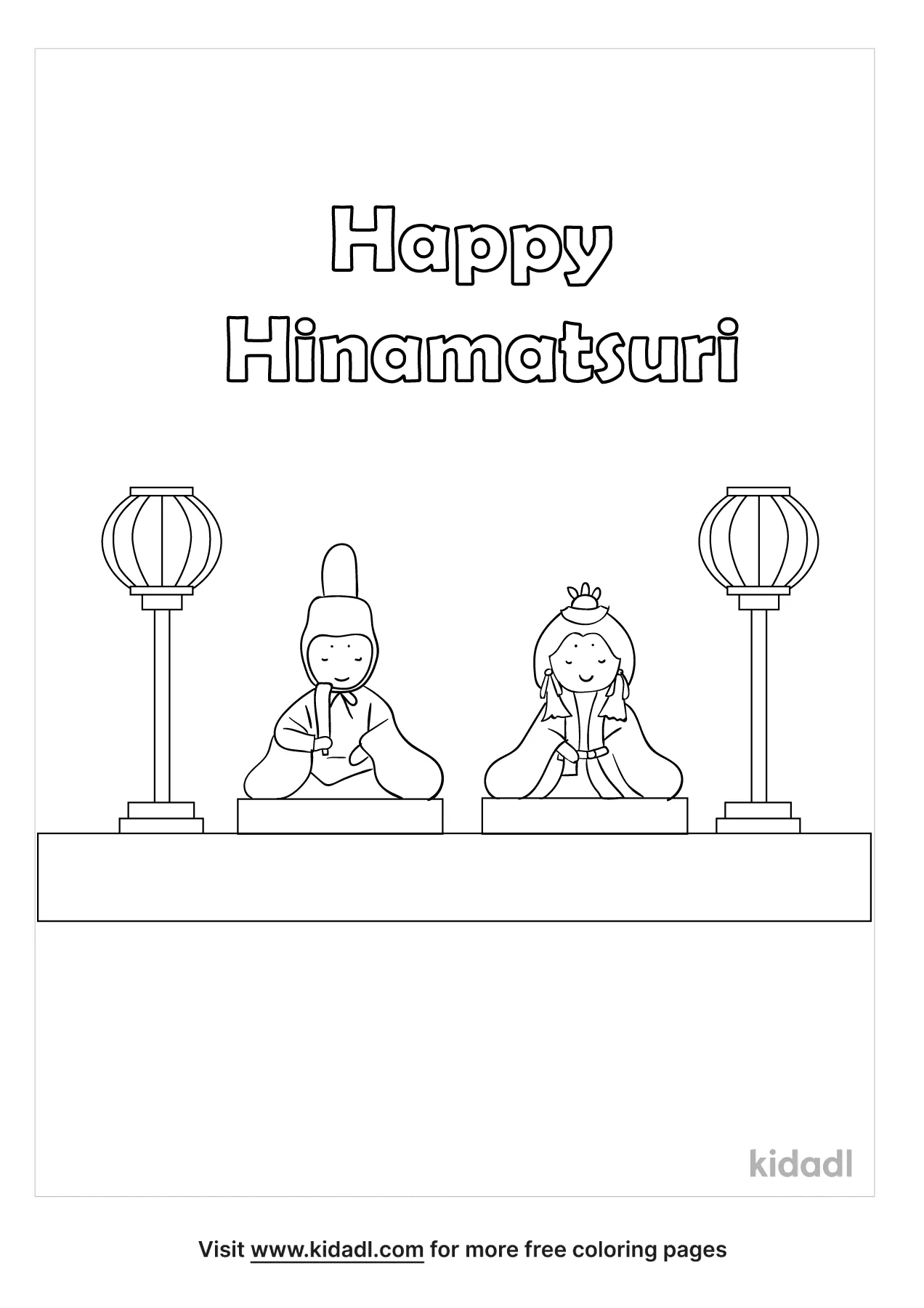 Free hinamatsuri coloring page coloring page printables