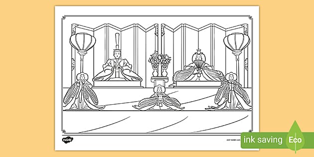 Hinamatsuri colouring page teacher made