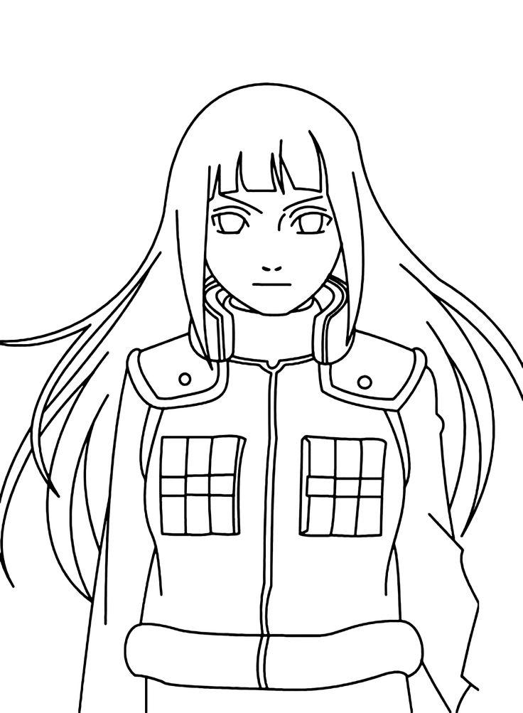 Hyuga hinata coloring pages