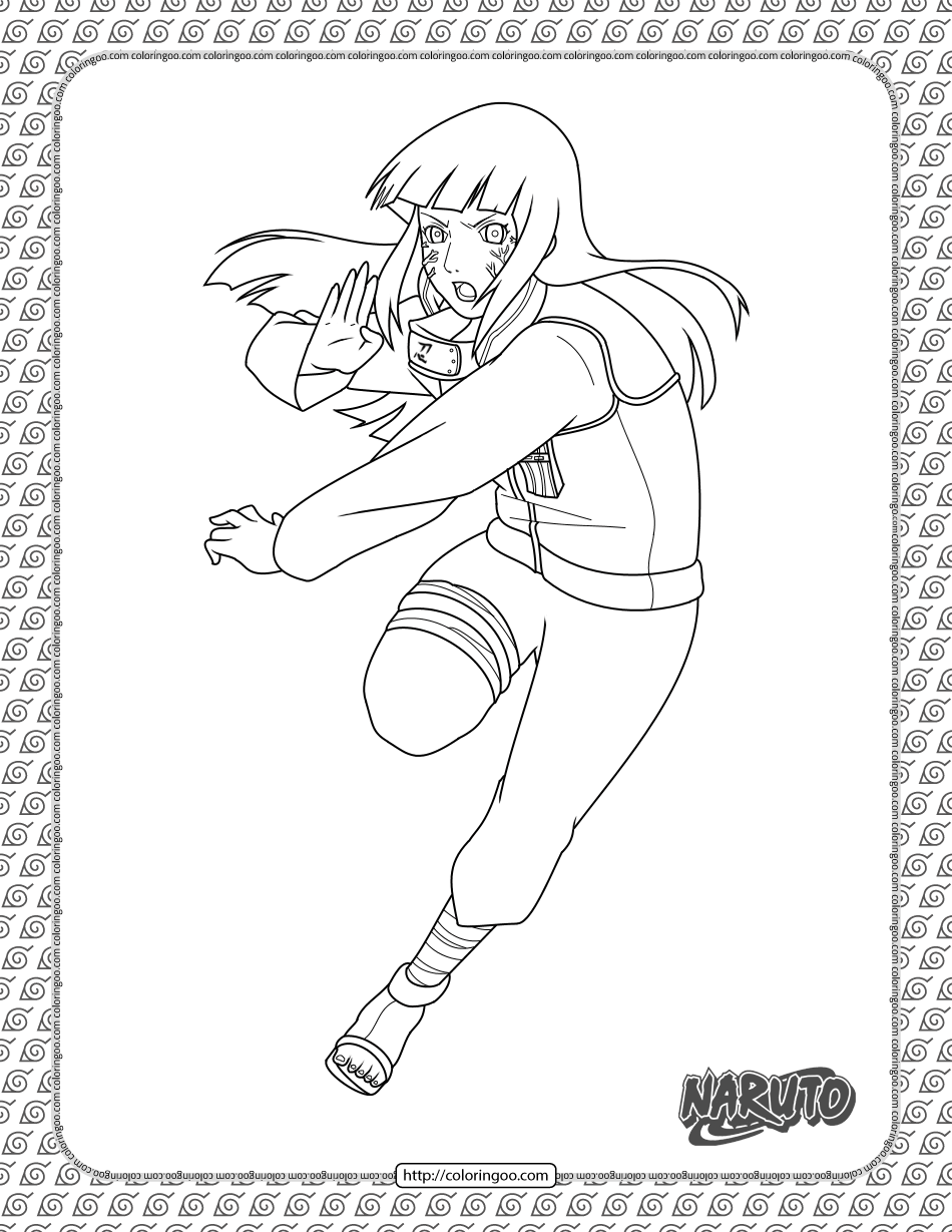 Printable hinata coloring page coloring pages hinata boruto and sarada