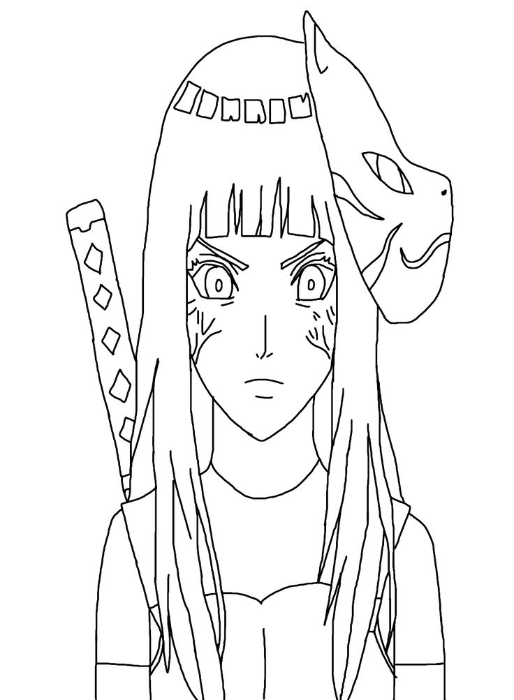 Hyuga hinata coloring pages