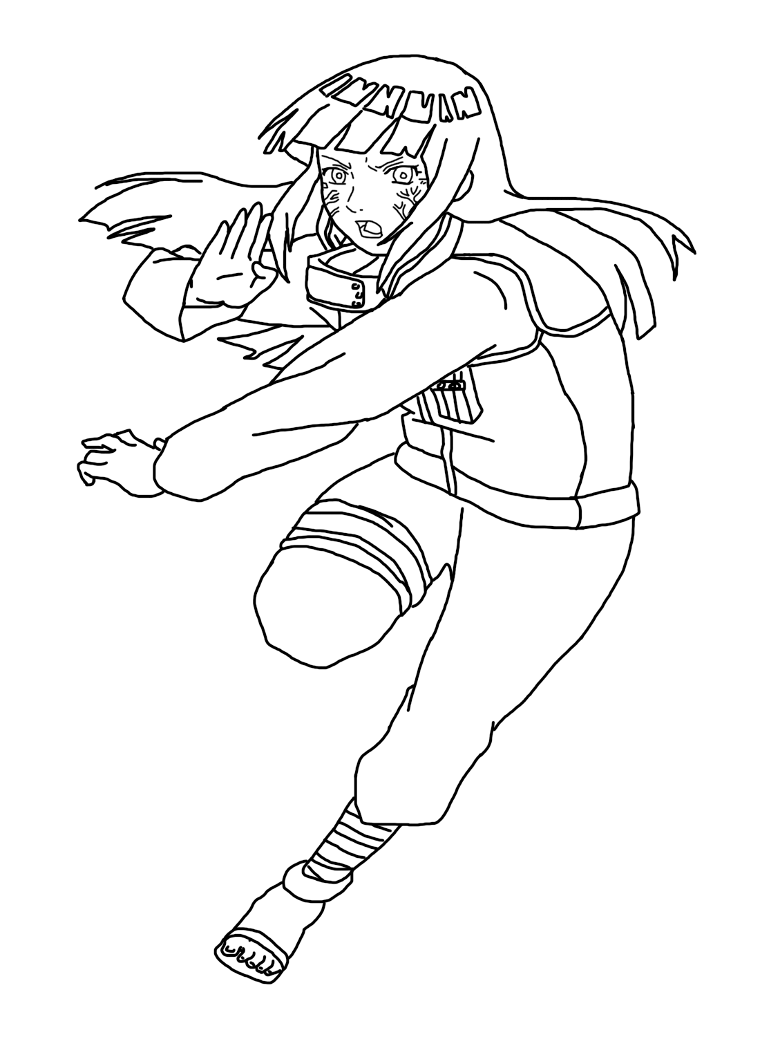 Hyuga hinata coloring pages