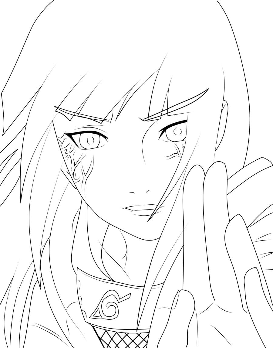 Hinata hyuga coloring pages