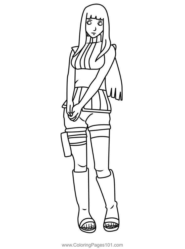 Hinata hyuga naruto coloring page hinata hinata hyuga naruto