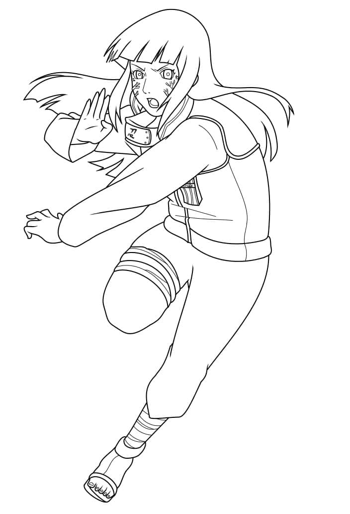 Hyuga hinata coloring pages