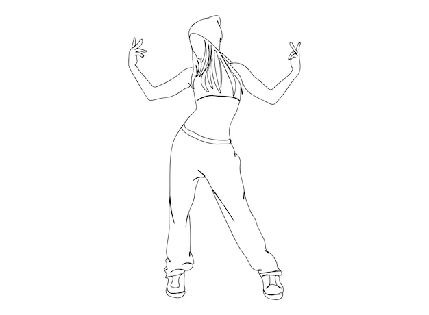 Premium vector hip hop dancer single
