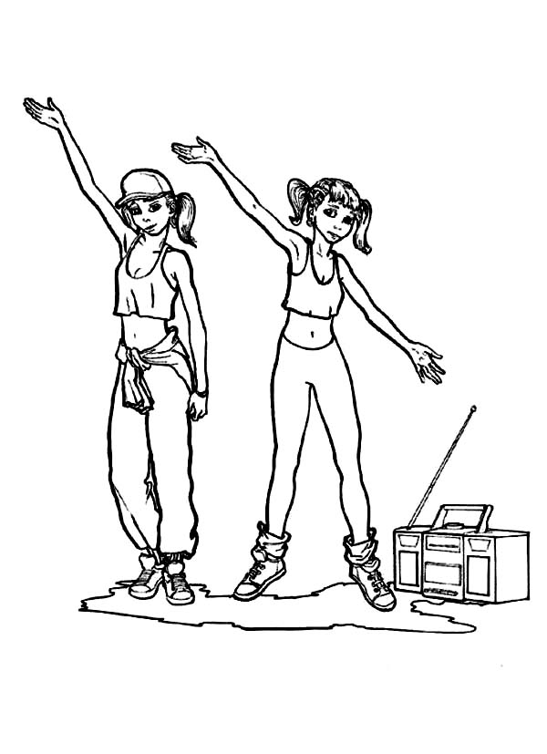 Dance coloring pages