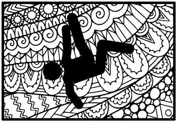 Hip hop dance moves coloring pages by nitin sharma tpt