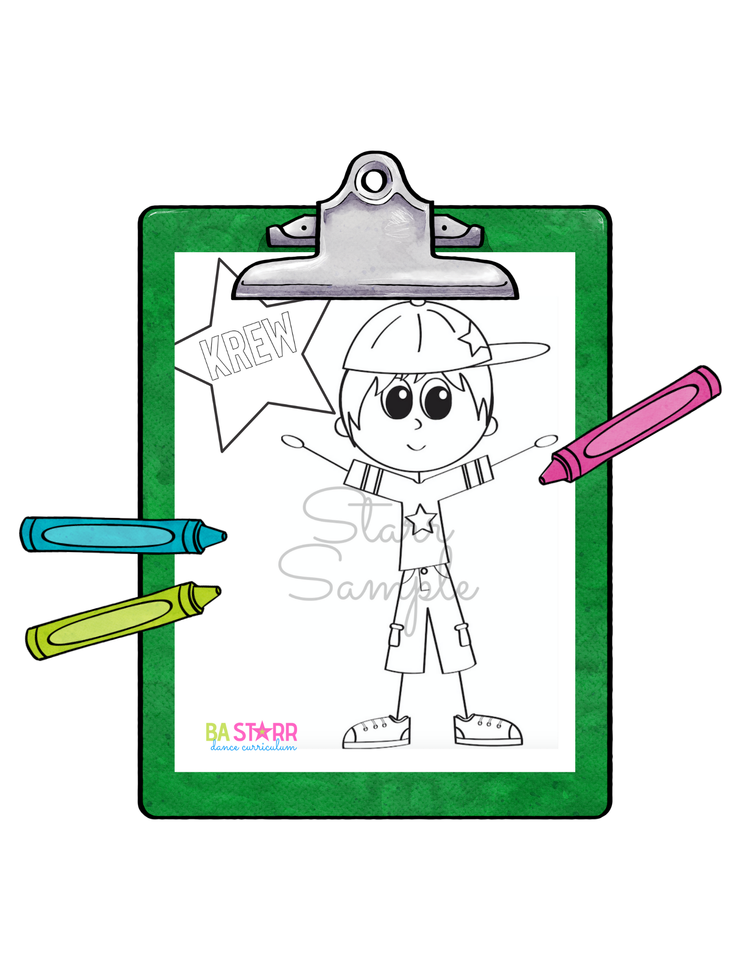 Krew hip hop coloring sheet