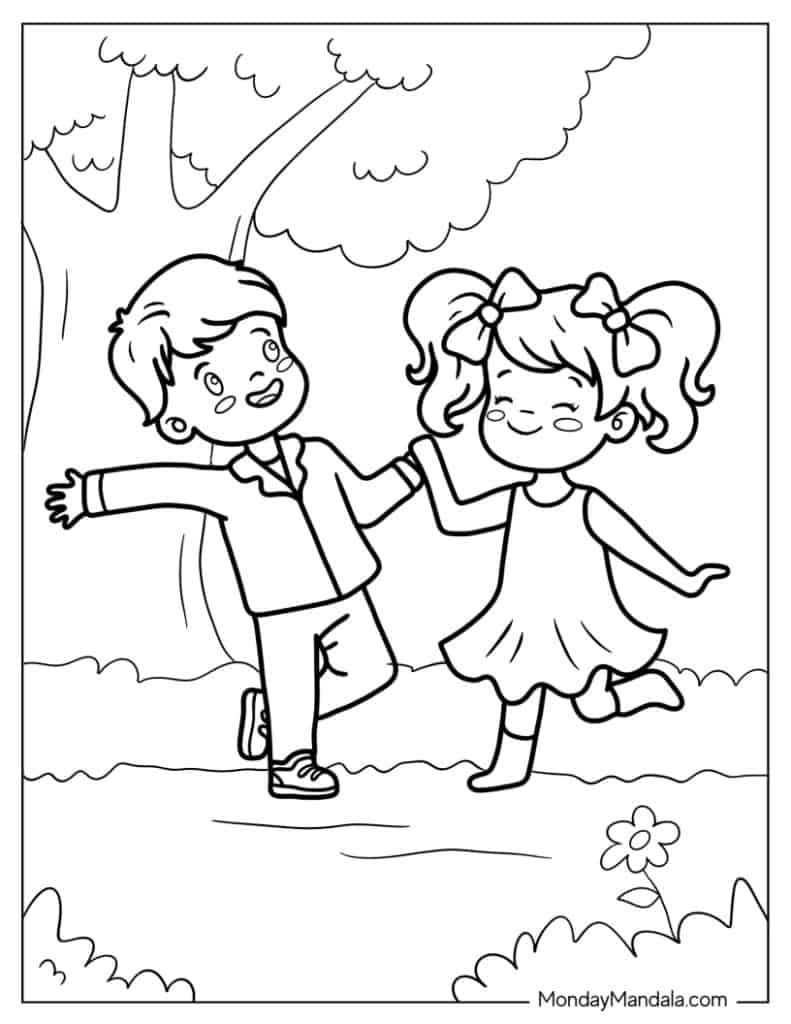 Dancing coloring pages free pdf printables