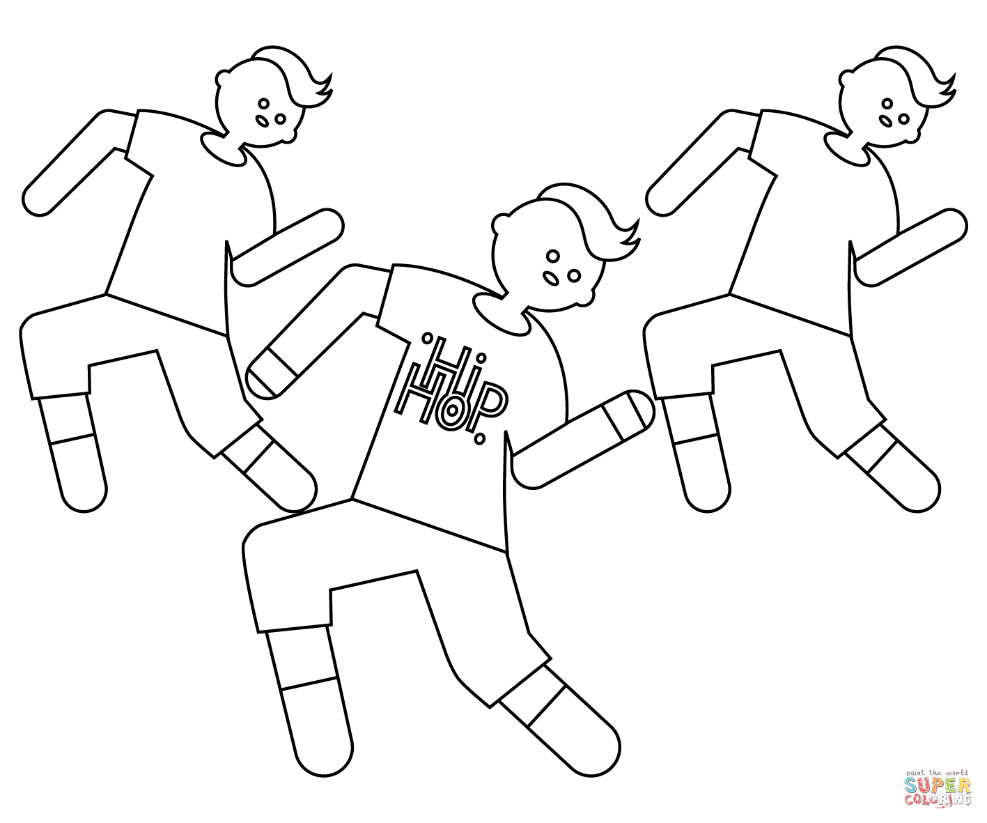 Hip hop dance coloring page free printable coloring pages