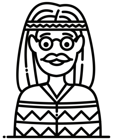 Hippie coloring page free printable coloring pages