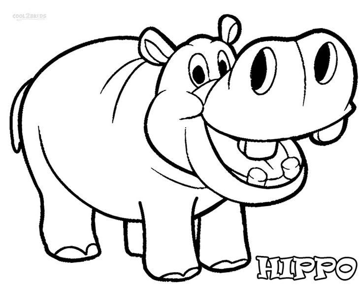 Printable hippo coloring pages for kids coolbkids zoo animal coloring pages animal coloring pages coloring pages for kids