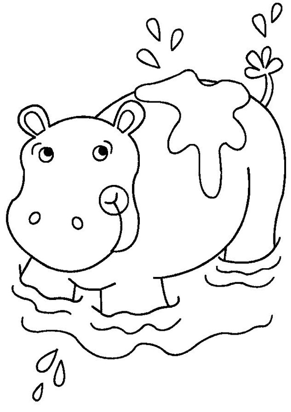 Coloring pages hippo coloring pages for kids