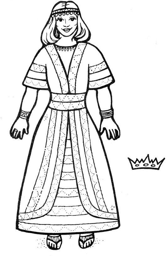 Ter dibujos para colorear queen ther queen ther bible coloring pag