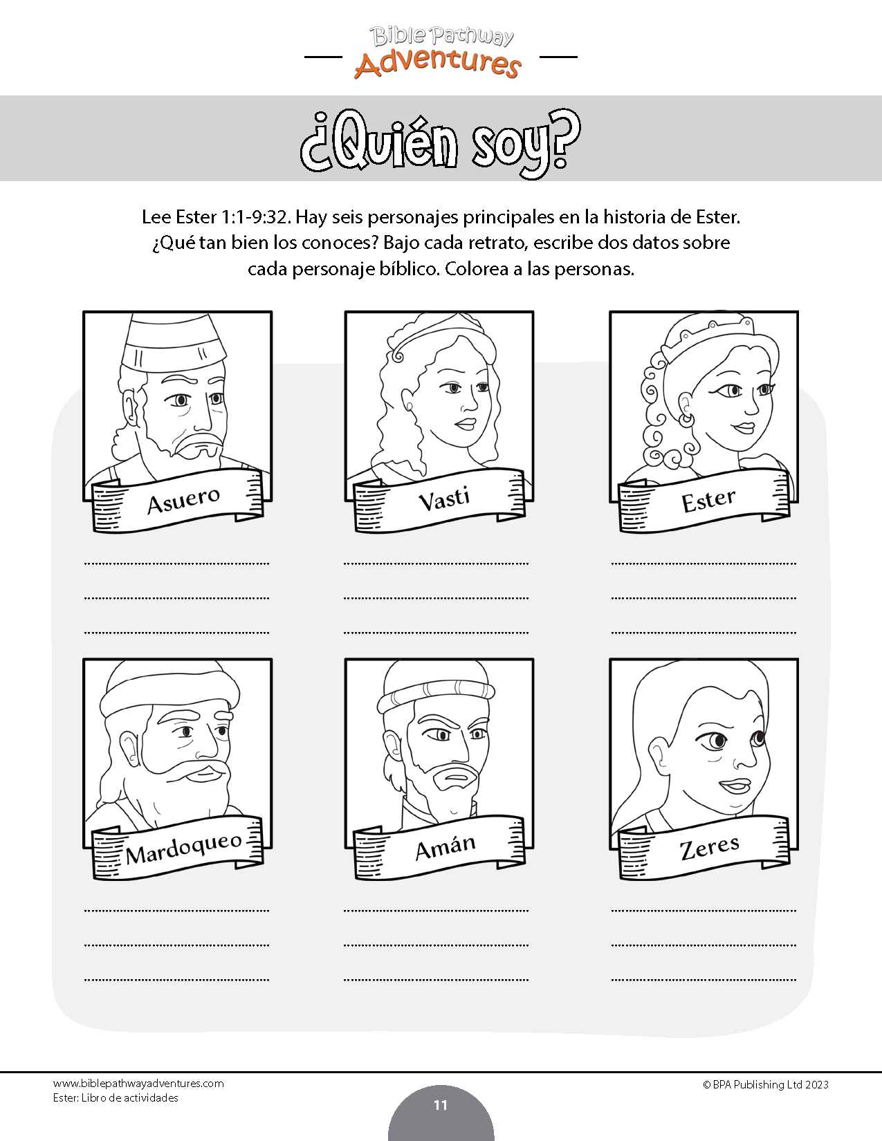 Ester libro de actividades â bible pathway adventures