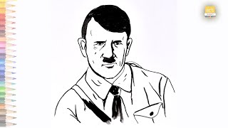 Adolf hitler portrait drawing how to draw adolf hitler step by step