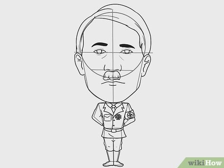 How to draw adolf hitler with pictures