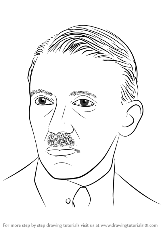 How to draw adolf hitler politicians step by step