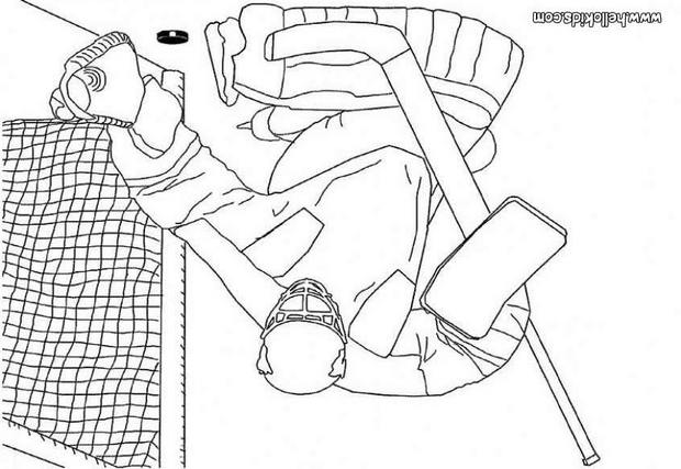 Hockey goalkeeper coloring pages