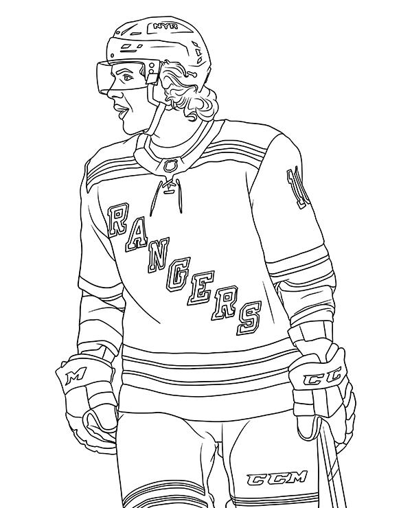 Artemi panarin coloring page nhl by topcoloringpages on