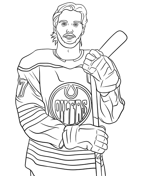 Connor mcdavid coloring sheet hockey