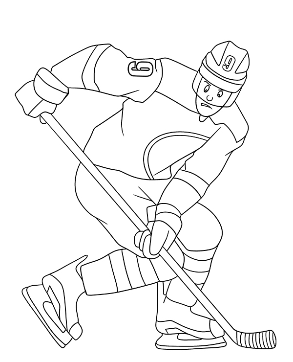 Printable ice hockey coloring pages