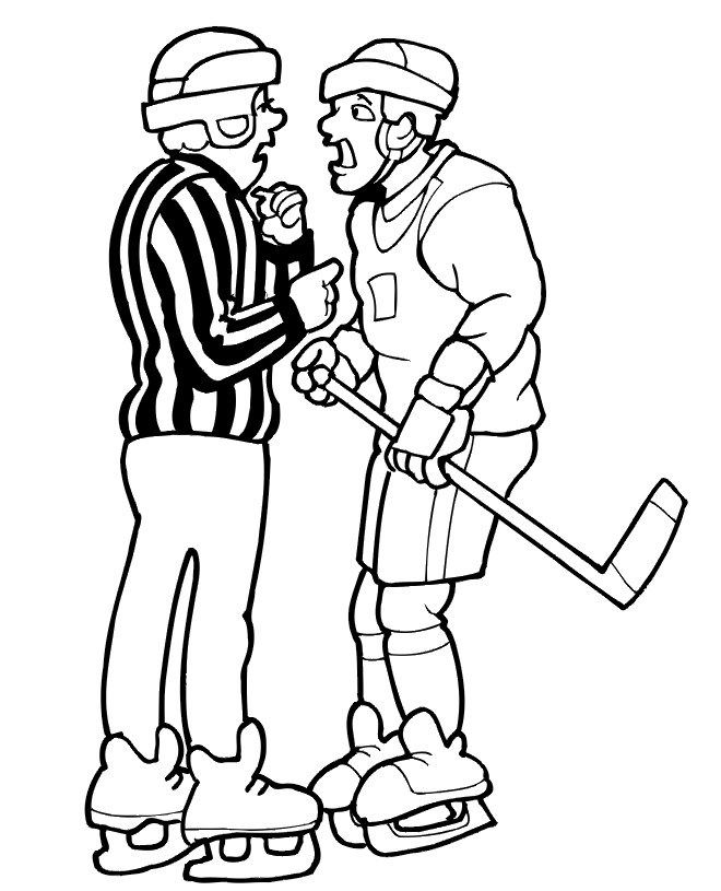 Free printable hockey coloring pages for kids