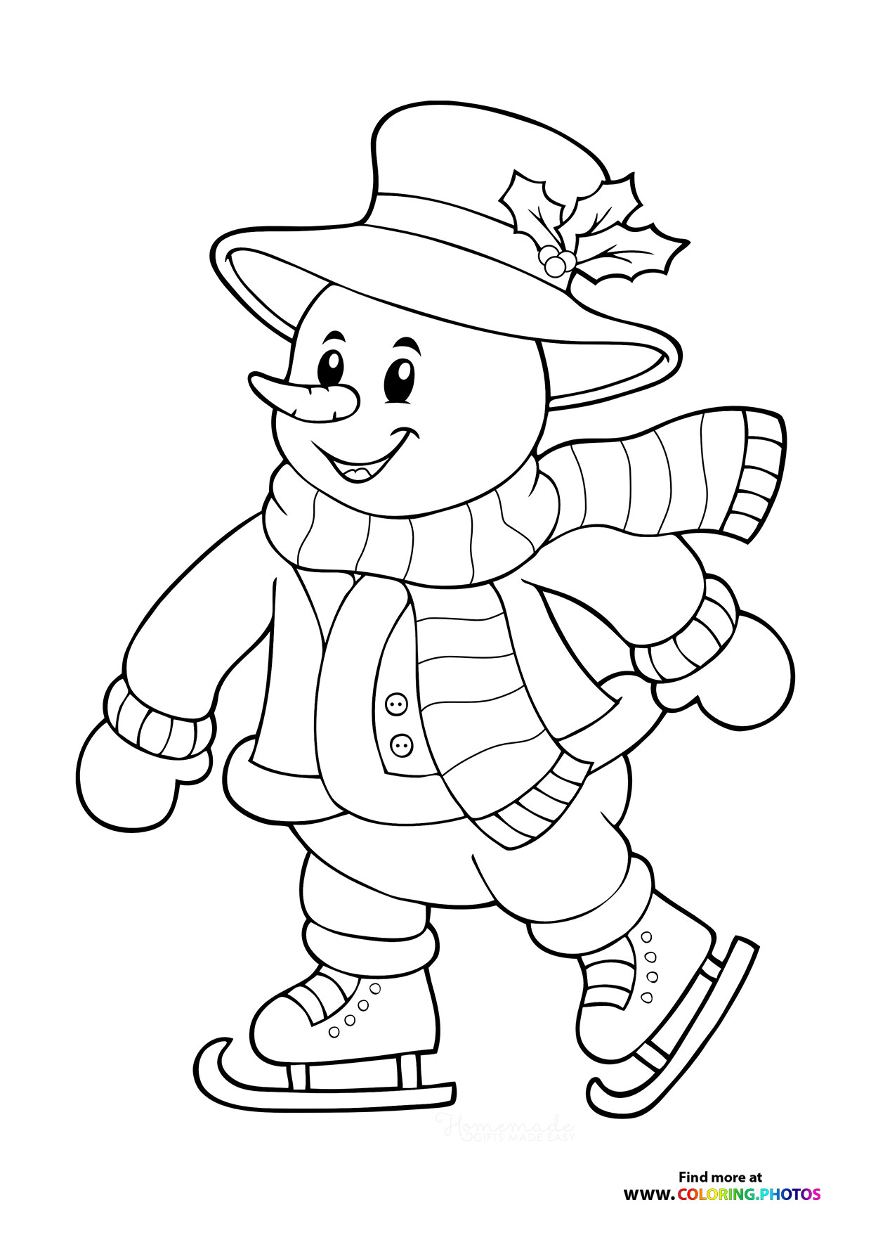 Snowman ice skating