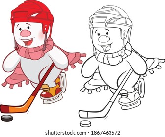 Hockey snowman photos and images