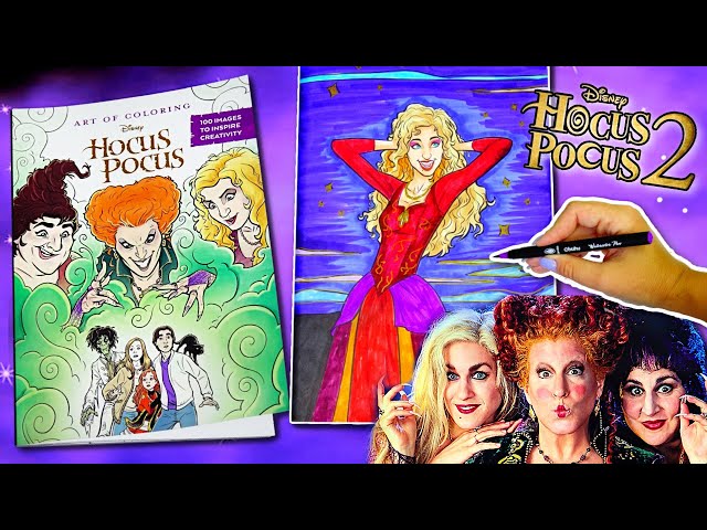 Disney hocus pocus book art coloring of sarah sanderson witch