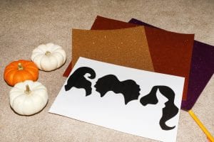 Hocus pocus witch mini pumpkins craft