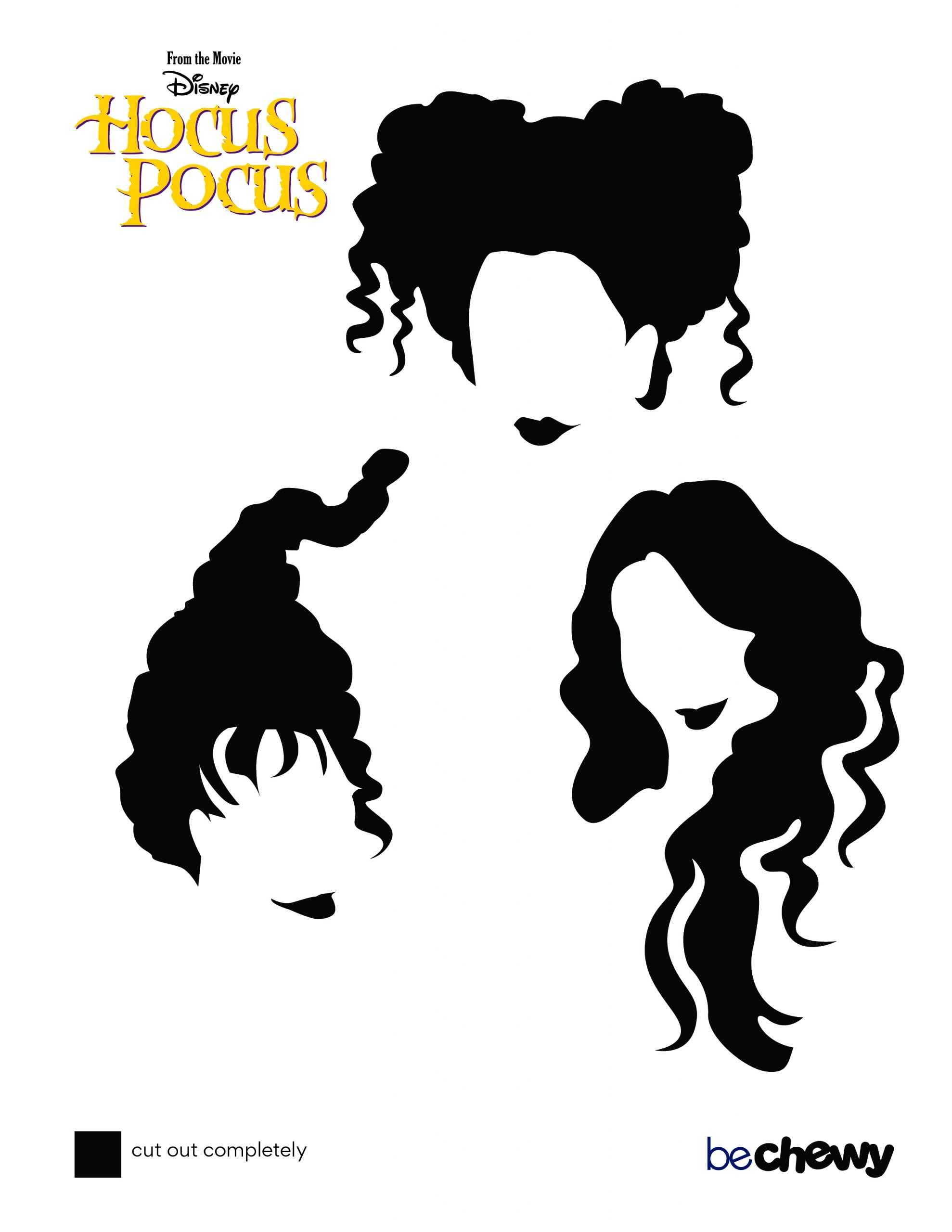 Printable hocus pocus pumpkin stencils for halloween