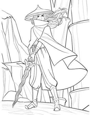 Raya and the last dragon coloring pages