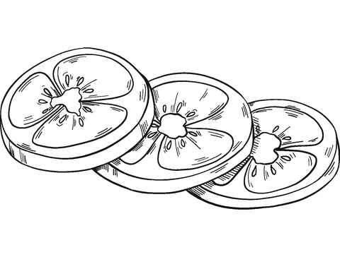 Dibujo de tomate en rodajas para colorear dibujos para colorear imprimir gratis