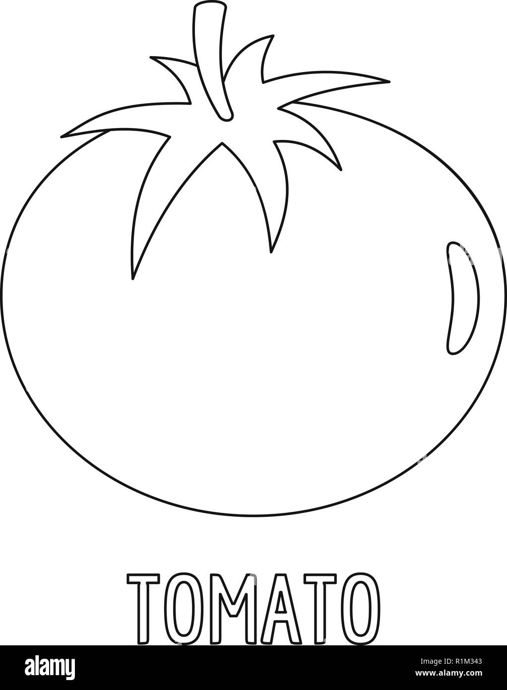 Hoja de tomate con tomate imãgen de stock en blanco y negro
