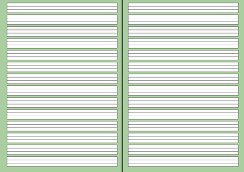 Ruled print two double sided a whole sheet free printable papercraft templates