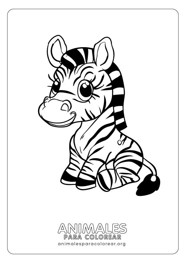 Zebras para colorear descargar e imprimir gratis