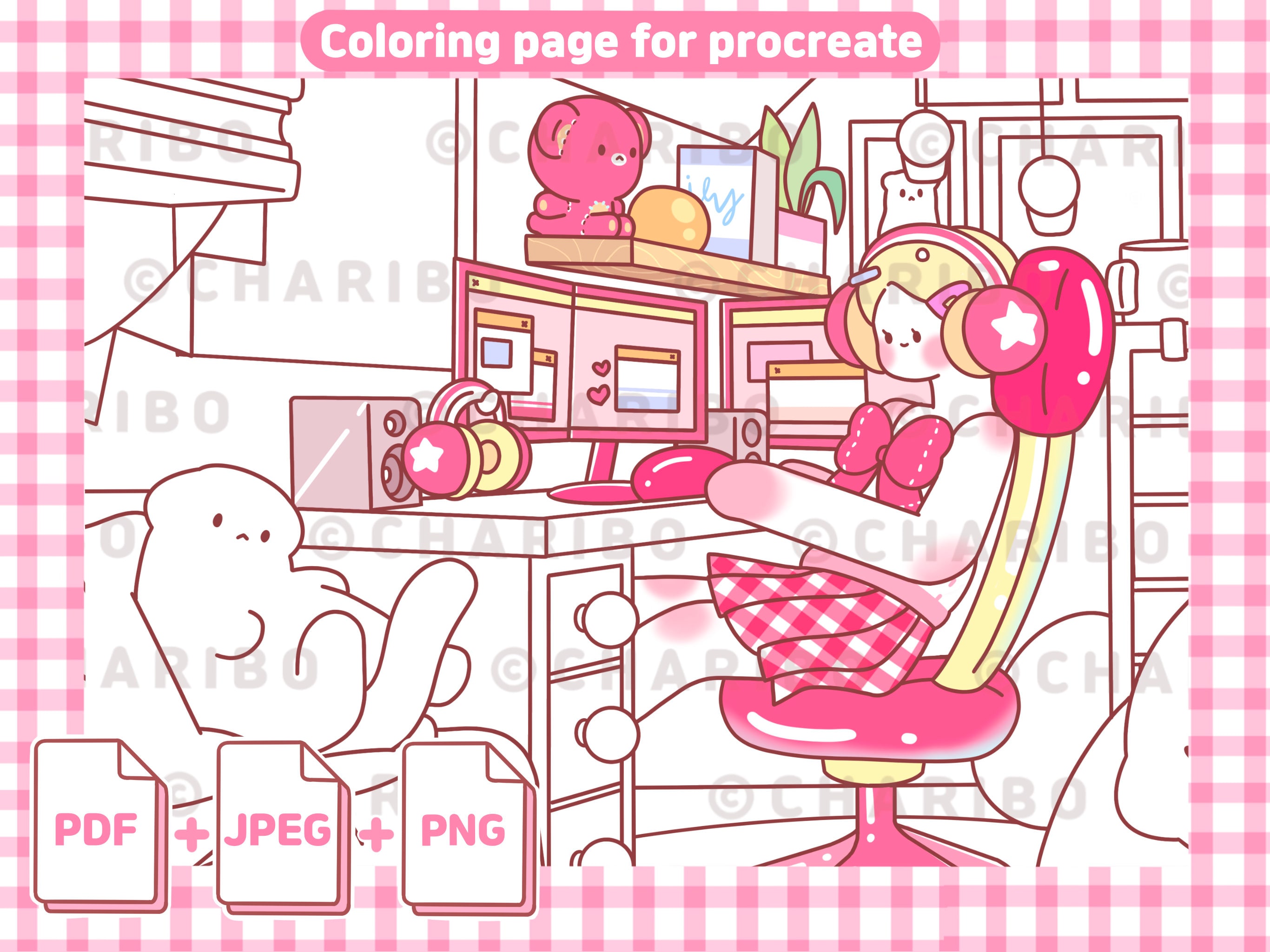 Ribos pc room digital coloring pages printable coloring pages adult kids coloring sheet coloring template ipad coloring template
