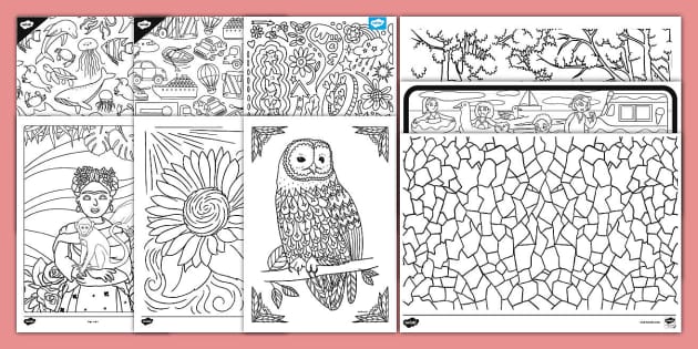 Mega pack de dibujos para lorear e imprimir teacher made