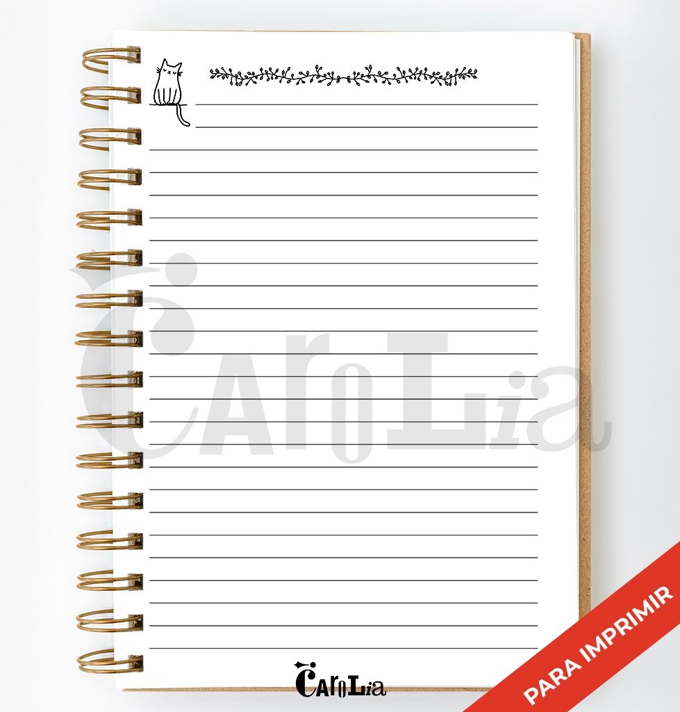 Pack hojas rayadaspunteadas lettering