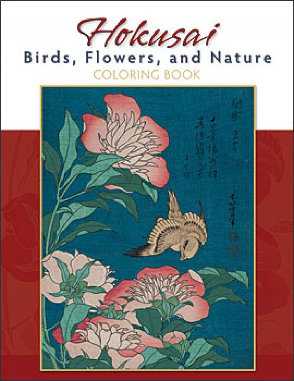 Hokusai birds flowers and nature coloring book academic professional books