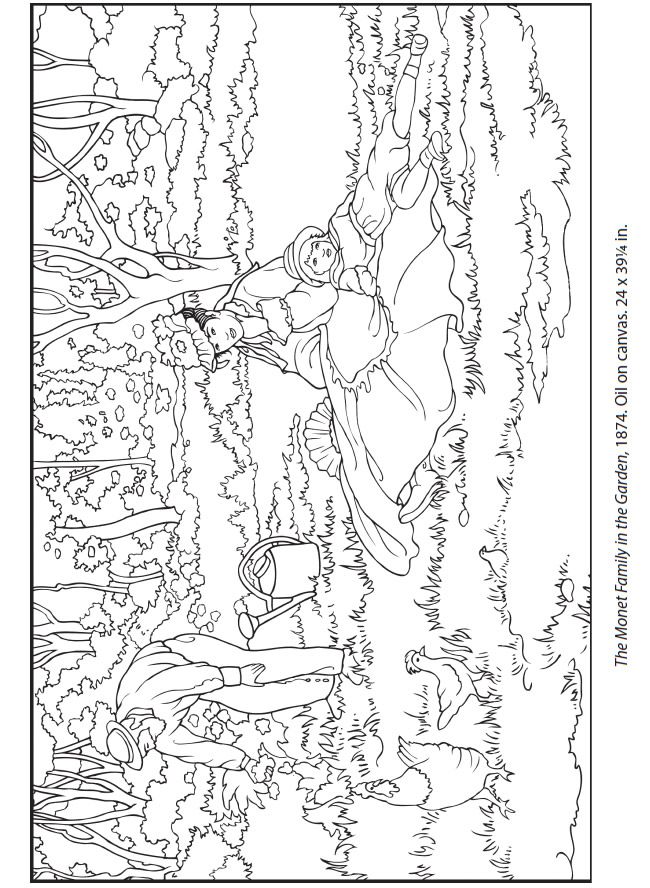 Wele to dover publications famous art coloring adult coloring pages coloring pages