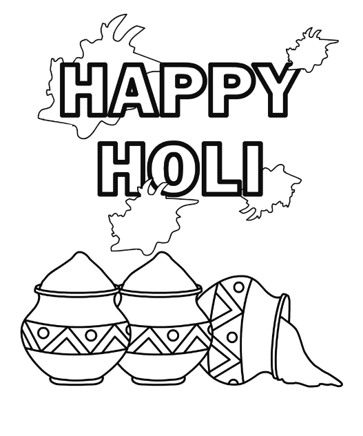 Holi coloring pages printable for free download