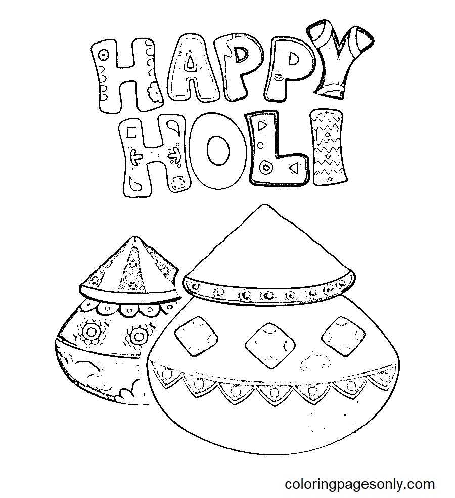 Holi coloring pages printable for free download